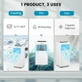 thumbnail image 4 of Costway 8000 BTU Portable Air Conditioner 3-in-1 AC Unit with  Cool Fan Dehum Sleep Mode, 4 of 11
