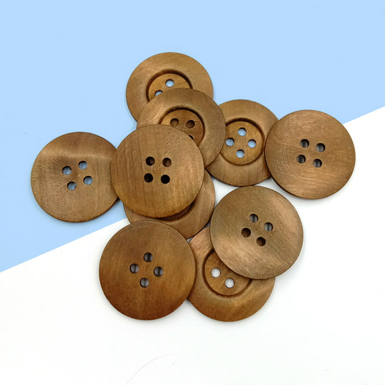 New Set of 4 Large 2.25 Wood 4 Hole Buttons Natural Button Crafts Sewing