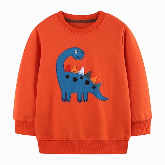 Toddler Boys Cotton Pullover Crewneck Sweatshirt Long Sleeve Cartoon Shirt Sweaters Tops for 6-12 Months 12-24 Months 2T 3T 4T 5T 6T 7T 8T 9T Children 4-5 Years