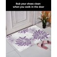 thumbnail image 2 of Fluffy Shag Bath Mat Purple White Grey Chrysanthemum Flower Area Rugs Warm Soft Plush Shaggy Floor Door Mats for Bathroom/Bedroom/Living Room/Entry Way Decor Minimalist Floral, 2 of 6