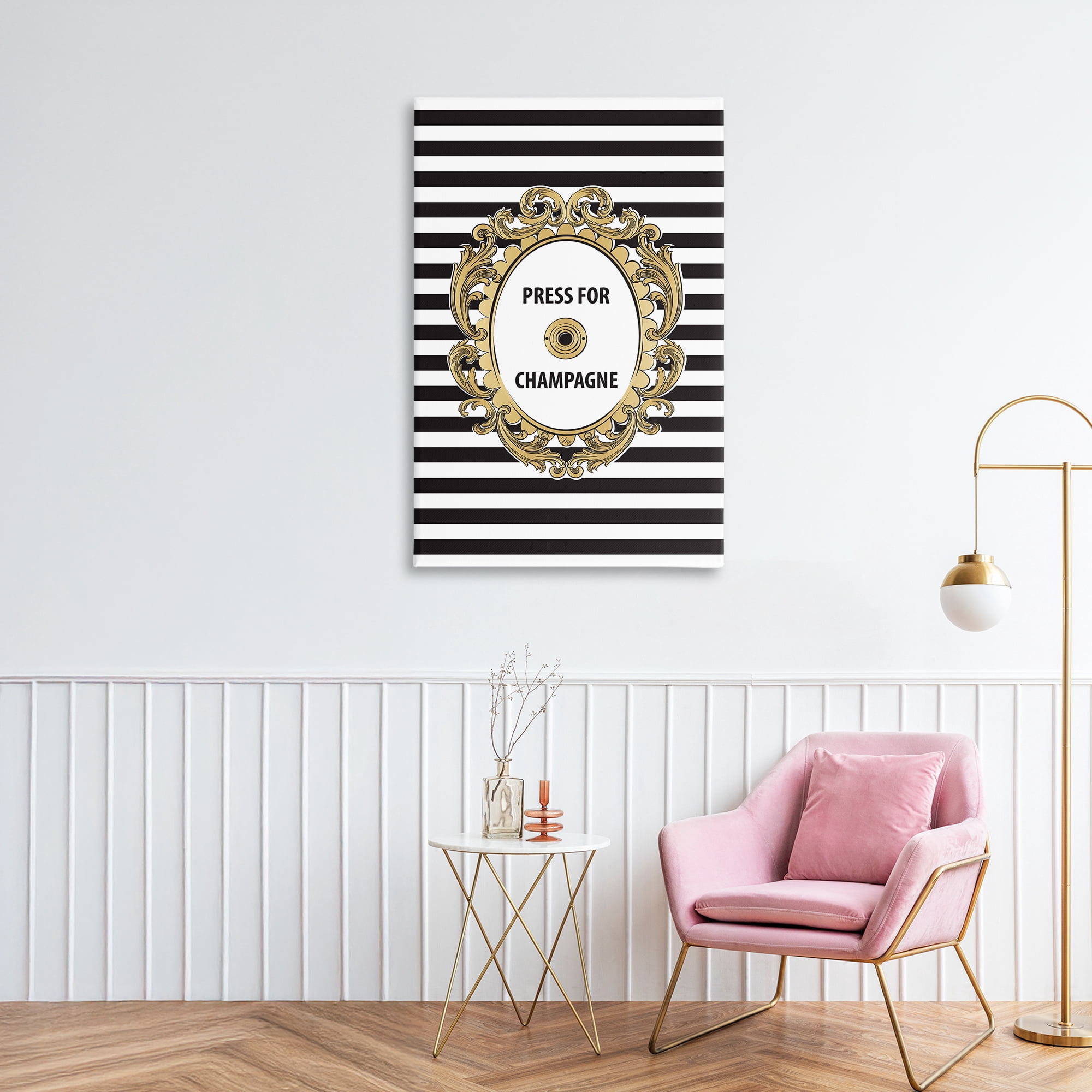 Stupell Industries Press For Champagne Celebration Canvas Wall Art, design by Martina Pavlova