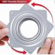 thumbnail image 3 of 4 Square Rotating Platform 360 Des Turntable Swivel Plate With Steel Ball Ings Purpose For Tv Desk Table, 3 of 5