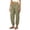 Army Green, variant on Womens Lightweight Cropped Harem Pants Relaxed Fit Breathable Everyday Wear for Women Size S