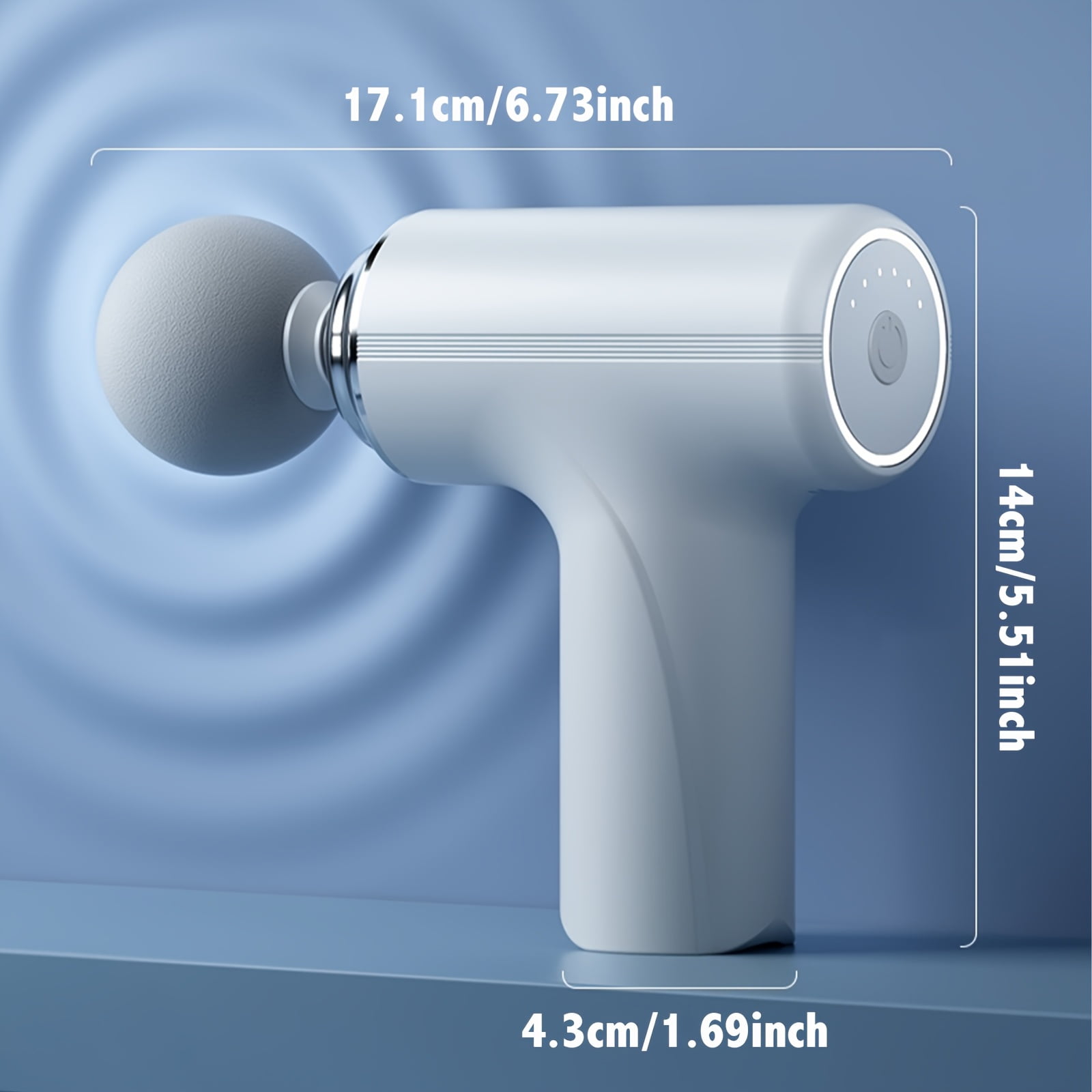 Fanruina Portable Deep Tissue Electric Massage Gun with Speed Control Quiet Brushless Motor Muscle Massager for Gym and Physical Therapy