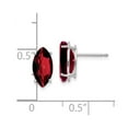 thumbnail image 4 of Primal Gold 14 Karat White Gold 10x5mm Marquise Garnet Earrings, 4 of 4