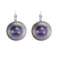 thumbnail image 1 of Women Ear Stud Bohemia Exaggeration Cat Eye France Buckle Earrings Vintage Jewelry (Purple), 1 of 3