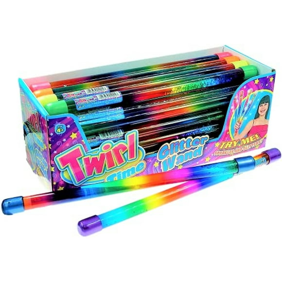 JA-RU Glitter Baton Varita (12 Unidades) 12" Hada Mágica Arco Iris Colores Varitas Juguete