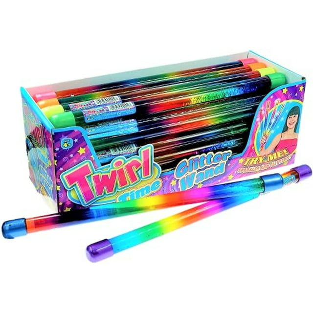 JA-RU Glitter Baton Varita (12 Unidades) 12" Hada Mágica Arco Iris Colores Varitas Juguete Ja-Ru JA-RU