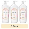 (3 pack) Olay Effortless Glow Hydrating Body Lotion with Notes of Rose Water, 18 fl oz
