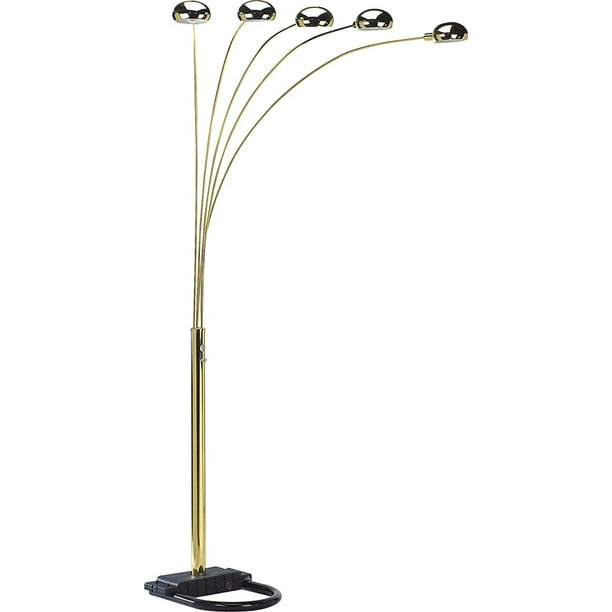 Milton Greens Stars Solomon Adjustable Arc Floor Lamp 84 Inch Polished Brass Metal By Brand Com Milton Greens Stars Solomon Adjustable, 84 Inch Floor Lamp