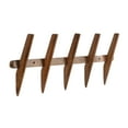 thumbnail image 5 of Kate and Laurel Eland Modern Five-Hook Wall Hanging Coat Rack, 30 x 4 x 12, Walnut Brown, Decorative Wood Coat Rack Wall Mount for Use as Entryway Storage or Mudroom Hooks, 5 of 11