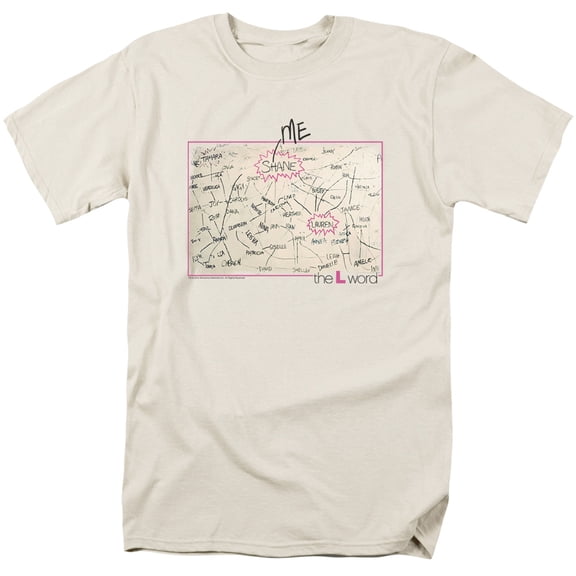 The L Word Chart Adult 18/1 T-Shirt Cream