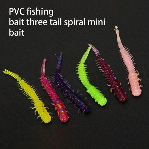 20Pcs Soft Bait Small Paddle Silicone Baits Artificial Flexible Operation  Realistic Convenient Wide Application Fishing Lures Worms Accessory Green