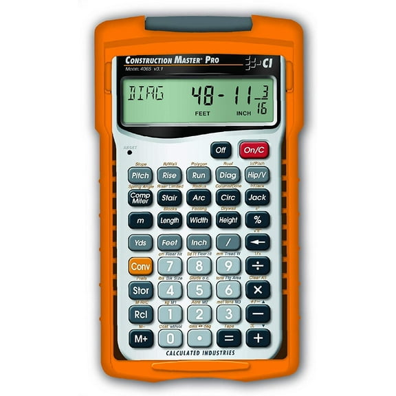 Calculated industries 4065 Construction Master Pro Feet-Inch-Fraction Calculator, Black