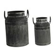 thumbnail image 3 of oshhni Metal Plant Pot Milk Can with Handle Planter Pot for Country Wedding Outdoor Black, 3 of 9