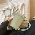 thumbnail image 3 of Bolso bandolera de cuero PU Vintage para mujer, bolsos pequeños con solapa para mujer (verde), 3 of 5