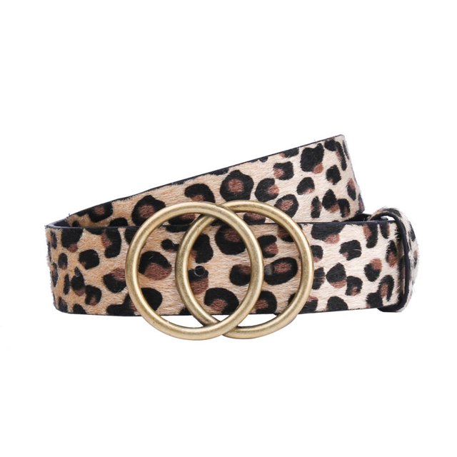 Jumpingount Cinturón de cintura Universal Estampado de leopardo Correas de cuero de imitación Decoración Día de San Valentín Cinturones de Type3 NO3