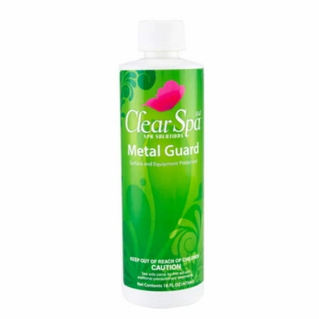Clear Spa Metal Guard Bottle, 16 oz