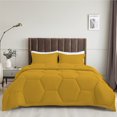 thumbnail image 2 of 1 Piece Honeycomb Design Comforter, 800 TC, 100% Egyptian Cotton, Full/Queen Size Gold Solid, 2 of 5