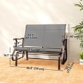 thumbnail image 3 of Outsunny 2-Person Outdoor Glider Chair for Outdoor, Backyard, Light Grey, 3 of 10