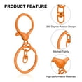 thumbnail image 3 of Uxcell Lobster Claw Clasp Hook Keychain with Swivel Trigger Clip Flat Split Keychain Ring, Orange, 12 Pcs, 3 of 6