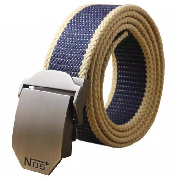 1.5in Wide Extra Long Mens Steel Buckle Belts Mens Braided Canvas Belt for Men Free Cut-to-Fit Up to 59 inches