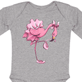 thumbnail image 4 of Inktastic Flamingo Ballerina in tutu and ballet toe shoes Boys or Girls Long Sleeve Baby Bodysuit, 4 of 5