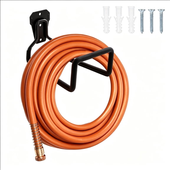 UHIAGREE Heavy Duty Garden Hose Holder, Wall Mount Hose Storage Rack with Rustproof Design for Outdoor Use