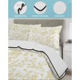 thumbnail image 4 of Yellow Flower Twin Size Down Alternative Comforter, Lightweight Comforter Quilt Bedding Set with Pillow Shams Vintage Farmhouse Boho Leaf Spring Plant All Seasons Bed Comforter Duvet Insert 68"x86", 4 of 7