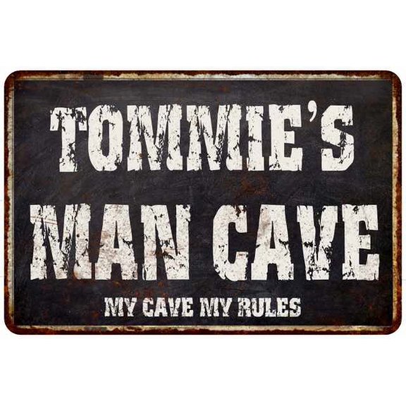 TOMMIE'S Man Cave Black Grunge Sign Home Décor Gift Cave Funny 112180004352