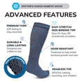 thumbnail image 4 of Doctor's Choice Gripper Socks, Non-slip Diabetic, Full Cushioned, Non-Binding, 3pk, Denim, Extra Large, Men's Shoe Size 12-15, 4 of 11
