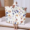 thumbnail image 5 of Pioneer Flower Floral Print Pattern Hooded Bath Towel，50"x30" for Ages 3 To 12 Kids, Quick Dry Lightweight Soft Microfiber Hood Beach Towel Cover Up for Kids, 5 of 7