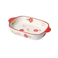 thumbnail image 1 of Home Rectangular Baking Bowl Microwave Oven Special Utensils Double Ear Ceramic Baking Dish Cheese Baked Rice Plate, 1 of 5