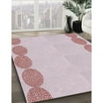thumbnail image 3 of Ahgly Company Machine Washable Indoor Square Transitional Blush Pink Area Rugs, 6' Square, 3 of 7