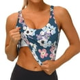 thumbnail image 3 of Yiaed Flowers Print Ladies Waistcoat Women Sports Vest Vest Sports Women Sports Top Yoga Vest for women-Medium, 3 of 8