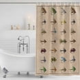 thumbnail image 2 of Ocean Fishhooks Shower Curtain Set - 72" x 78" Washable Bathtub Curtain with 12 Hooks, Vintage Coastal Fishing Pattern Brown Waterproof Fabric Stall Shower Curtains for Bathroom/Bathtub Décor, 2 of 6