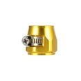 thumbnail image 6 of 4pcs AN10 Hex Gold Tone Car Hose Finisher Clamp Adapter Line End Cover Connector, 6 of 6