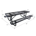thumbnail image 6 of LifeYard 8' Rectangular Metal Picnic Table, 96" L x 62" W, Expanded Metal, (Black), 6 of 6