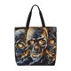 thumbnail image 1 of Balery Fiery Skull Trio Bolsa de Mano para Mujeres con Cremallera, Bolsa de Gimnasio con Compartimentos, Bolsa para Laptop, Bolsa para Trabajo, 1 of 7