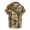 Khaki, variant on Azrian Mens Shirts Non-Positioning Printing Buttons Beach Turndown Short Sleeve Blouse
