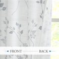 thumbnail image 3 of Cortinas Beauoop de lino semitransparente con estampado floral, 214 cm de alto, 2 paneles, color gris, 3 of 7