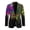 Aurora Forest Print, variant on Neon Galaxy Wolf Print Polyester Sports Coat with One Button, Lightweight Slim Fit Suit Jacket for Men Casual and Prom Events