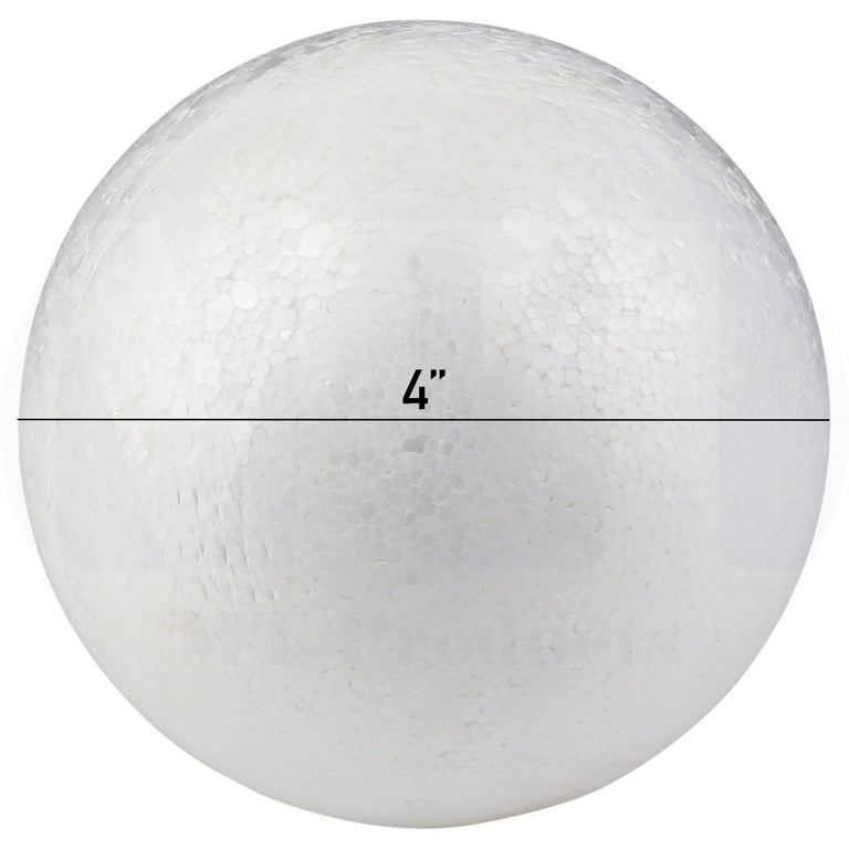 8 Foam Ball x 4pc Round White Polystyrene Modelling Sphere Foam