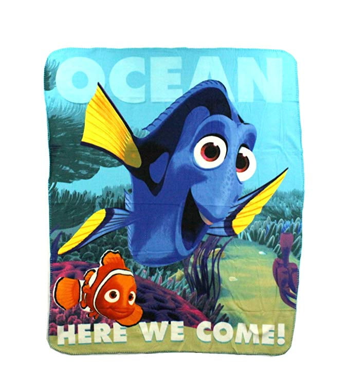 Drawstring Sling Bag NEW Disney Blanket Fleece Throw 45"x60" Finding Dory Nemo 