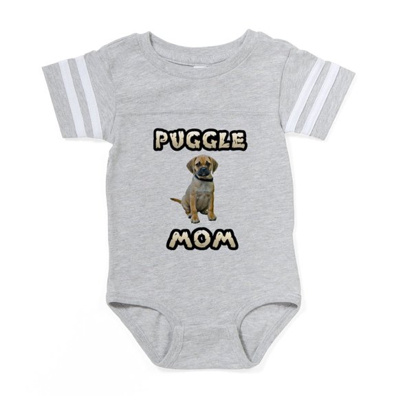 CafePress - Puggle Mom - Cute Infant Baby Football Bodysuit