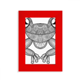 thumbnail image 1 of Paint Small Frog Green Art Deco  Fashion Picture Display Art Red Photo Frame, 1 of 4