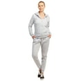 thumbnail image 2 of Women’s Full Zip Cotton Fleece Hooded Sweatshirt (Light Gray, Medium), 2 of 2