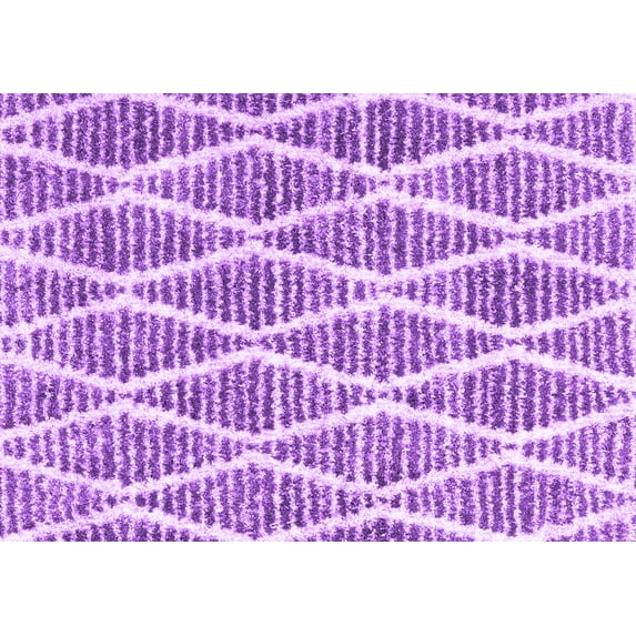 Ahgly Company Indoor Rectangle Trellis Purple Modern Area Rugs, 5' x 7'