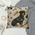 thumbnail image 2 of Orinice Throw Pillow Cover All Dog Rottweiler Pattern Colorful Foot and Bones Animal  Pillowcase Home Decorative Square Pillow Case Cushion Cover White, 2 of 5