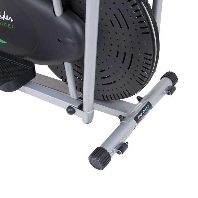 Body Rider BRD2000 2 in1 Elliptical Trainer Stationary Exercise Bike LCD Display Stride Length 12.5 Inches Max Weight 250 Lbs